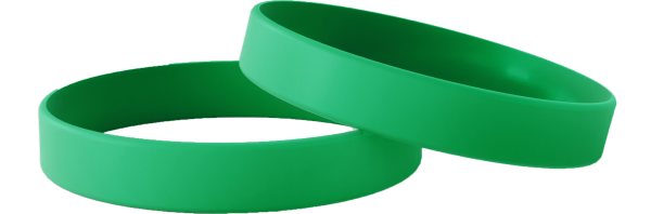 Plain Green - Plain Silicone Wristbands