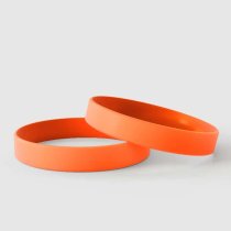 Plain Orange - Plain Silicone Wristbands