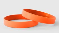 Plain Orange - Plain Silicone Wristbands