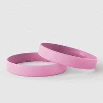 Plain Pink - Plain Silicone Wristbands