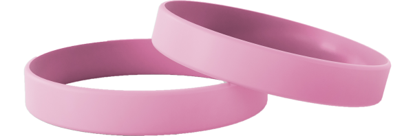 Plain Pink - Plain Silicone Wristbands