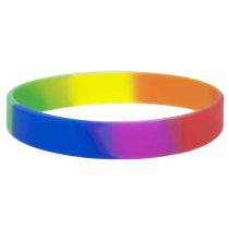 Plain Rainbow Silicone Wristbands in Europe