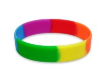 Plain Rainbow Silicone Wristbands in Europe