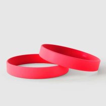 Plain Red - Plain Silicone Wristbands