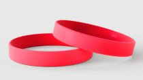 Plain Red - Plain Silicone Wristbands