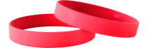 Plain Red - Plain Silicone Wristbands