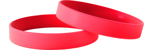 Plain Red - Plain Silicone Wristbands