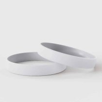 Plain White - Plain Silicone Wristbands