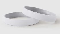 Plain White - Plain Silicone Wristbands