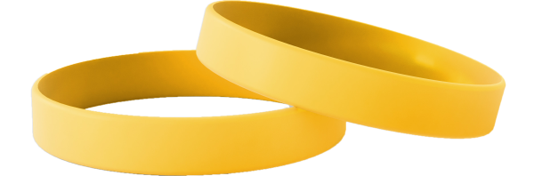 Plain Yellow - Plain Silicone Wristbands