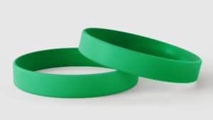 Plain Neon Green Silicone Wristbands